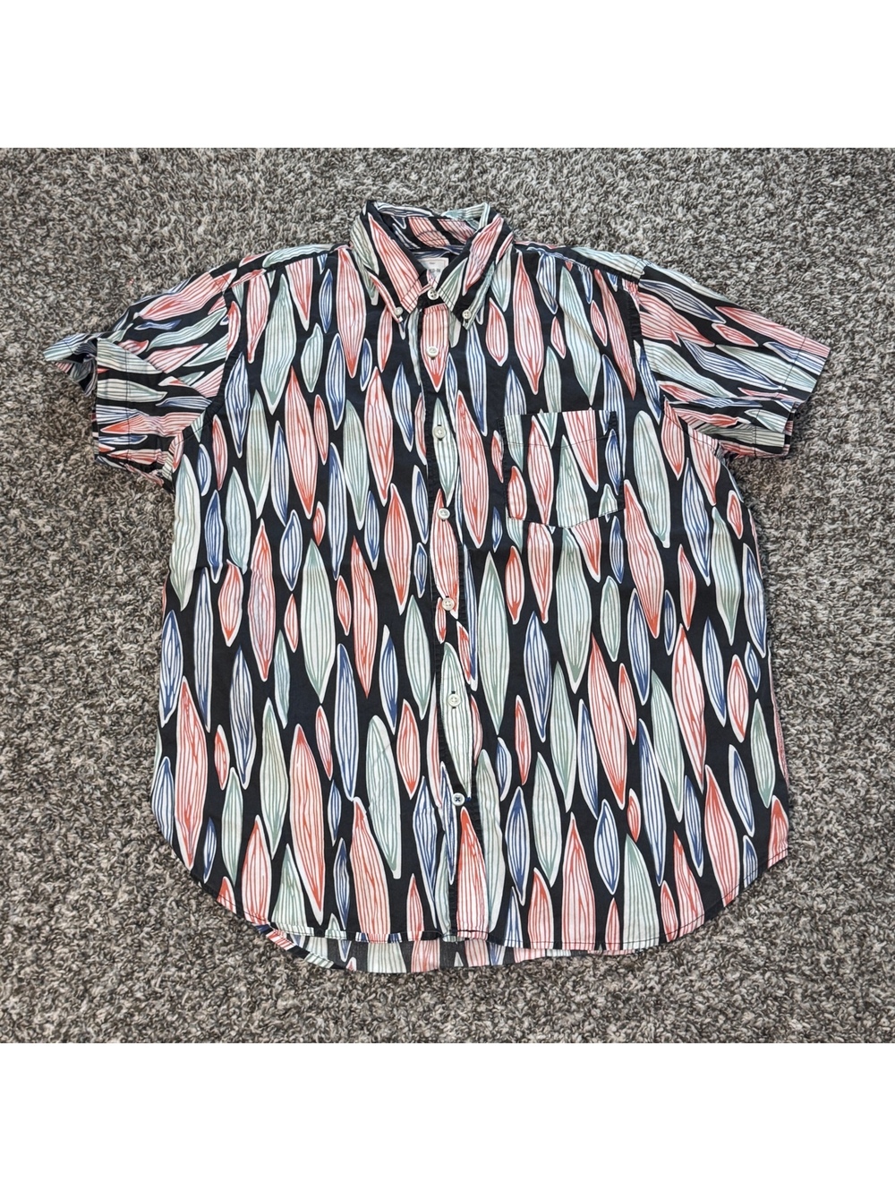 Gap Lived-In Abstract Print Shirt Large